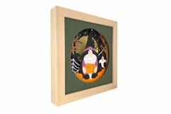Halloween Gnome 3D Shadow Box SVG Layered Paper Cut Template Product Image 3