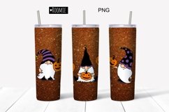 Halloween gnome Skinny tumbler Design Sublimation PNG Product Image 1