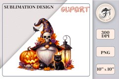 Discover a cozy Halloween gnome watercolor clipart perfect for autumn designs. Ideal for scrapbooking, greeting cards, and festive decorations. Add a touch of mystery to your creative projects!