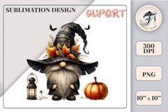 Discover a cozy Halloween gnome watercolor clipart perfect for autumn designs. Ideal for scrapbooking, greeting cards, and festive decorations. Add a touch of mystery to your creative projects!