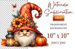 Discover a cozy Halloween gnome watercolor clipart perfect for autumn designs. Ideal for scrapbooking, greeting cards, and festive decorations. Add a touch of mystery to your creative projects!