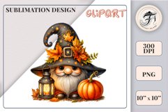 Discover a cozy Halloween gnome watercolor clipart perfect for autumn designs. Ideal for scrapbooking, greeting cards, and festive decorations. Add a touch of mystery to your creative projects!