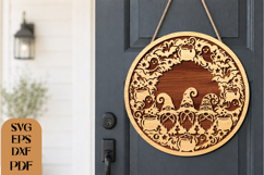 Halloween Gnome Wreath SVG Laser Cut File Product Image 1