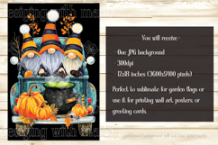 Halloween Gnome Garden Flag, Gnomes in Pickup Truck, d1 Product Image 2