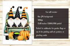 Halloween Gnome Garden Flag, Gnomes in Pickup Truck, d11 Product Image 2