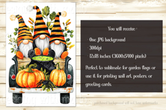 Halloween Gnome Garden Flag, Gnomes in Pickup Truck, d12 Product Image 2