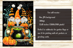 Halloween Gnome Garden Flag, Gnomes in Pickup Truck, d7 Product Image 2
