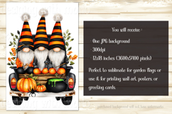 Halloween Gnome Garden Flag, Gnomes in Pickup Truck, d8 Product Image 2