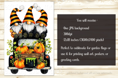 Halloween Gnome Garden Flag, Gnomes in Pickup Truck, d9 Product Image 2