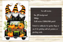 Halloween Gnome Garden Flag, Gnomes in Pickup Truck, d9 Product Image 2