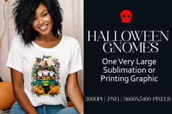 Halloween Gnomes in a Pickup, Gnome PNG, Sublimation Gnome 2 Product Image 1