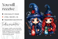 Halloween Gnome Clipart PNG, Red and blue Product Image 2