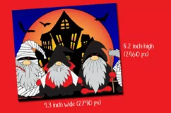 halloween gnomes skinny tumbler wrap