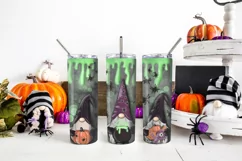 Halloween Gnomes Tumbler PNG Digital Sublimation Design Product Image 2