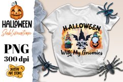 Halloween with my gnomies. Halloween Gnome sublimation Product Image 1