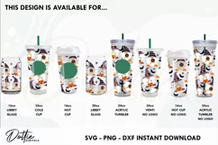 Halloween Gonks Wrap SVG | 24oz Starbucks Acrylic Tumbler Product Image 3