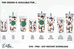 Spooky Halloween Gonks Starbucks Wrap SVG | 24oz Cold Cup Product Image 3