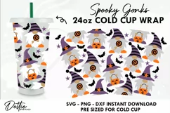 Spooky Halloween Gonks Starbucks Wrap SVG | 24oz Cold Cup Product Image 1