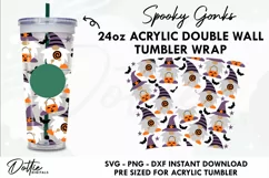Halloween Gonks Wrap SVG | 24oz Starbucks Acrylic Tumbler Product Image 1