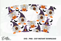 Halloween Spooky Gonks Starbucks Hot Cup Wrap SVG 16oz Product Image 2
