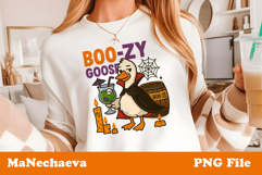 Funny Halloween Goose Sublimation | Boozy Vampire PNG Product Image 3