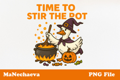 Halloween Goose Sublimation | Time to Stir the Pot PNG Product Image 1