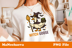 Halloween Goose Sublimation | Witch Goose PNG Product Image 2