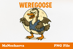 Halloween Goose Sublimation | Weregoose PNG Product Image 1