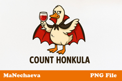 Halloween Goose Sublimation | Count Honkula PNG Product Image 1