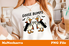 Halloween Goose Sublimation | Funny Goose Bumps PNG Product Image 3