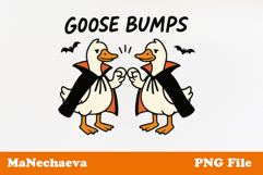 Halloween Goose Sublimation | Funny Goose Bumps PNG Product Image 2