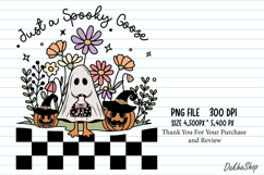 Halloween Png, Spooky Goose Halloween Png, Floral Ghost Png Product Image 6