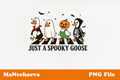 Spooky Goose Halloween Walk PNG | Funny Duck Clipart Product Image 2