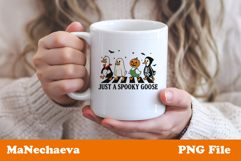 Spooky Goose Halloween Walk PNG | Funny Duck Clipart Product Image 3