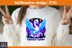 Goose Halloween tshirt Silly Goose Ghost Halloween quote Product Image 1