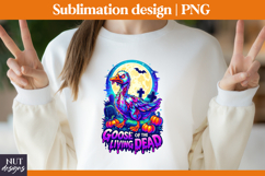 Goose Halloween t-shirt Silly Goose Zombie Halloween quote Product Image 1