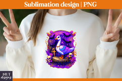 Goose Halloween tote bag Silly Goose Cemetery Halloween PNG Product Image 2