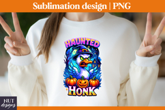 Goose Halloween t-shirt Silly Goose sublimation Haunted honk Product Image 1
