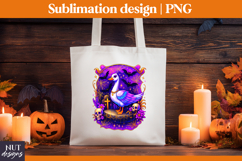 Goose Halloween tote bag Silly Goose Cemetery Halloween PNG Product Image 1