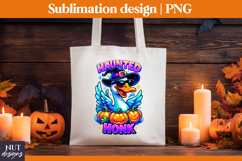 Goose Halloween Tote bag Cool Goose Haunted Honk Product Image 1