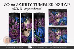 Goth Skinny Tumbler Design, Halloween Sublimation Tumbler Wrap, Skinny Tumbler 20 OZ, Halloween Skull Tumbler Design, Skull And Roses, Horror Tumbler Decal, Floral Tumbler Wrap PNG, Straight And Tapered, Sublimation Waterslide, Vintage Printable PNG