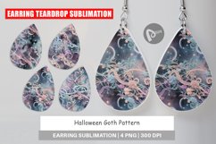 Earring Teardrop Halloween Goth Pattern Product Image 1