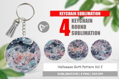 Keychain Halloween Goth Pattern Product Image 1