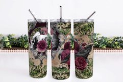 Goth Skinny Tumbler Design, Sublimation Tumbler Wrap, Skinny Tumbler 20 OZ, Gothic Skull And Roses, Spooky Sublimation Designs, Seamless Full Wrap, Sublimation Waterslide, Vintage Halloween Png, Horror Tumbler Decal, Printable Png