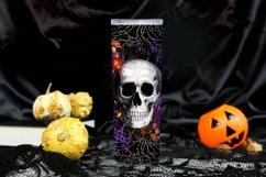 Halloween Tumbler - Gothic Floral Skull &amp; Spider Product Image 3