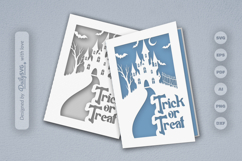Halloween Greeting Card Papercut SVG Product Image 2