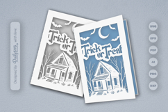 Halloween Greeting Card Papercut SVG Product Image 1