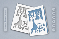 Halloween Greeting Card Papercut SVG Product Image 2
