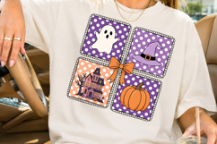 Halloween Grid Sublimation, Coquette Bow Halloween PNG Product Image 2