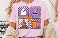 Halloween Grid Sublimation, Coquette Bow Halloween PNG Product Image 3